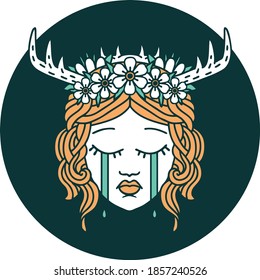 icon of crying human druid