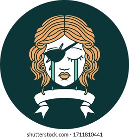 Symbol menschlichen Schurks mit Banner