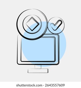 Icon crypto accepted. Crypto currency elements. Icon in color spot style.
