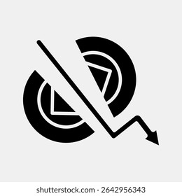 Icon crypto halving. Crypto currency elements. Icon in glyph style.