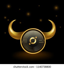 Icon Cryptocurrency Coin Bull Market Background