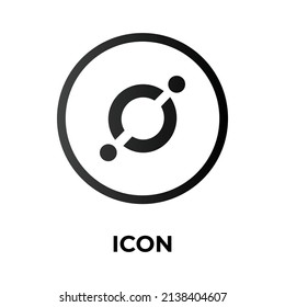 ICON Cryptocurrency coin icon. ICX coin symbol. Cryptocurrency vector icon. Flat Vector illustration - Vector