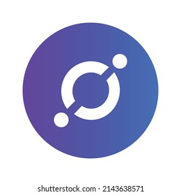 ICON Cryptocurrency coin icon. ICX coin symbol. Cryptocurrency vector icon. Flat Vector illustration - Vector