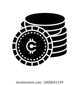 Icon of cryptocurrency coins stack
