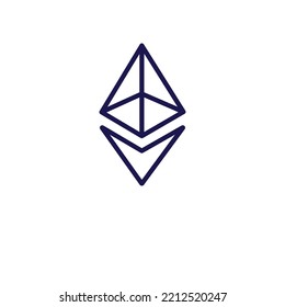  de la colección cryptocurrency. Línea delgada , moneda, icono de contorno criptográfico aislado en fondo blanco. Signo vectorial de línea, símbolo para web y móvil
