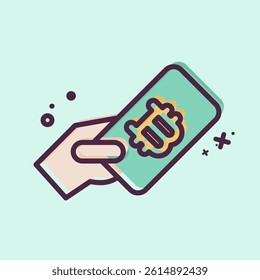 Icon Cryptocurrency Payment. related to Cryptocurrency symbol. MBE style