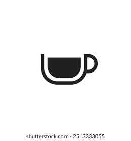 Icon cup coffe unique design with blank background