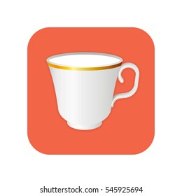 Icon cup of coffee. Modern vector illustration.