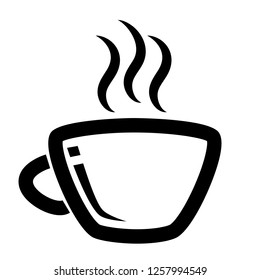 Icon, a Cup of Hot Drink isolated on white