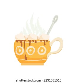 Icon of a cup with marshmallow