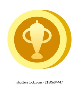 Icon Cup shape. Gambling symbol, object. Vector illustration