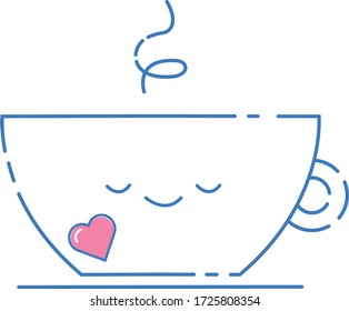 taza de icono, etiqueta adhesiva, vector de símbolo