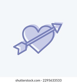Icon Cupid. related to Decoration symbol. two tone style. simple design editable. simple illustration
