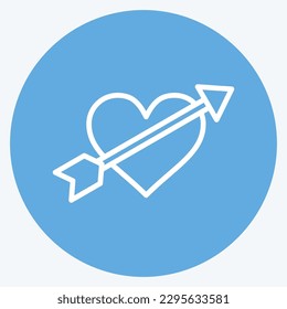 Icon Cupid. related to Decoration symbol. blue eyes style. simple design editable. simple illustration