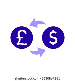 Icon a currency exchange, isolated against a clean background.