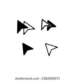 Icon cursor copy file.Page symbol for web site design line cursor icon logo, app, UI. line cursor icon Vector illustration, EPS10. Isolated against a blank background.