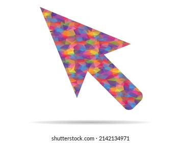 cursor de icono de color de polos bajo