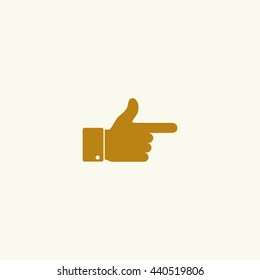 Icon cursor pointing finger.