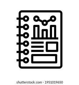 Icon Curve Graph With Style Outline