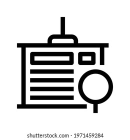 Icon Curve Graph With Style Outline