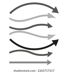 icon with curved arrows. Vector illustration.