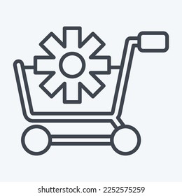 Icon Customer Service. related to Online Store symbol. line style. simple illustration. shop