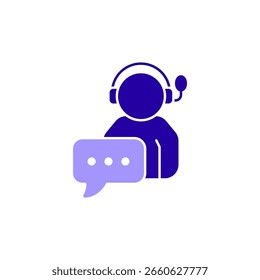 Icono de una Asistencia al cliente, aislado contra un fondo limpio.