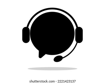 Icon customer support service. Vector chat symbol. ear symbol
