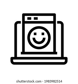 Icon Customer Survey With Style Outline