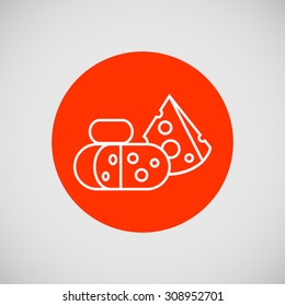 Icon of cut cheese blocks