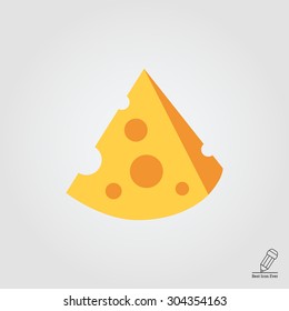 Icono de pieza de queso cortado