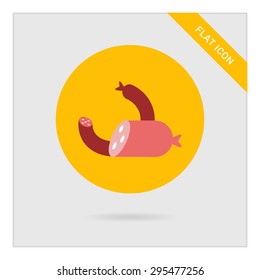 Icon of cut sausages