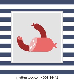Icon of cut sausages