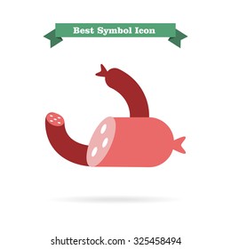 Icon of cut sausages