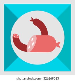 Icon of cut sausages