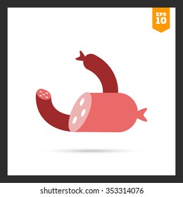 Icon of cut sausages