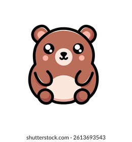 Icon cute bear character illustation