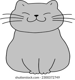 icono lindo gato marrón