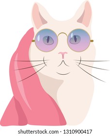 icon, a cute cat vector illustration