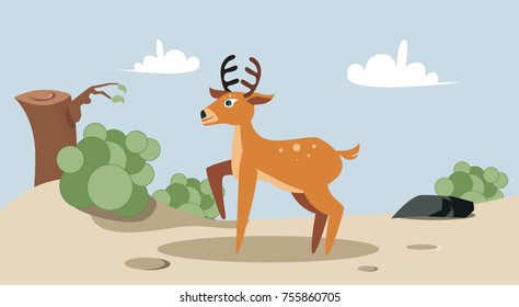 icon cute deer illustration