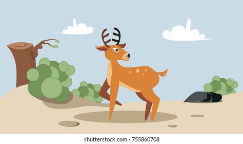 icon cute deer illustration