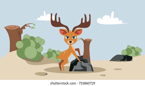 icon cute deer illustration