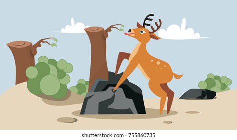 icon cute deer illustration