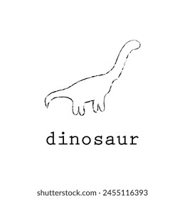 Icon of a cute dinosaur on a white background.