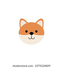 Icon of a cute fox on a white background.