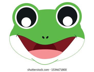 Icon Cute Frog Face Animals Vector Stock Vector (Royalty Free) 1534671800