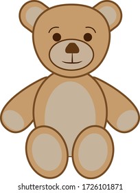 Icon of a cute smiling bear on a white background