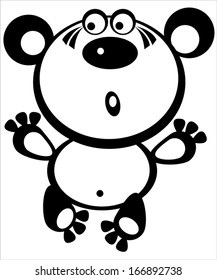 icon cute teddy bear on white background 