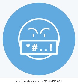 Icon Cyber Bullying. geeignet für Feedback-Symbol. Blauer Augenstil. einfaches Design bearbeitbar. Designvorlage, Vektor. einfache Symbolillustration