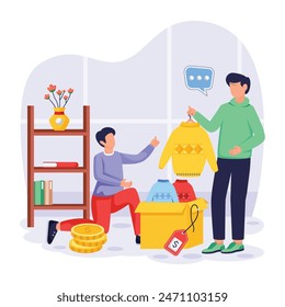 Symbol von Cyber Monday Flat Illustrationen

